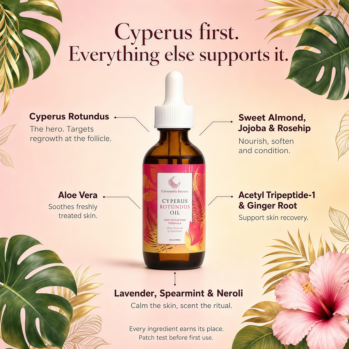 Cyperus Rotundus Oil for Smooth-Looking Skin